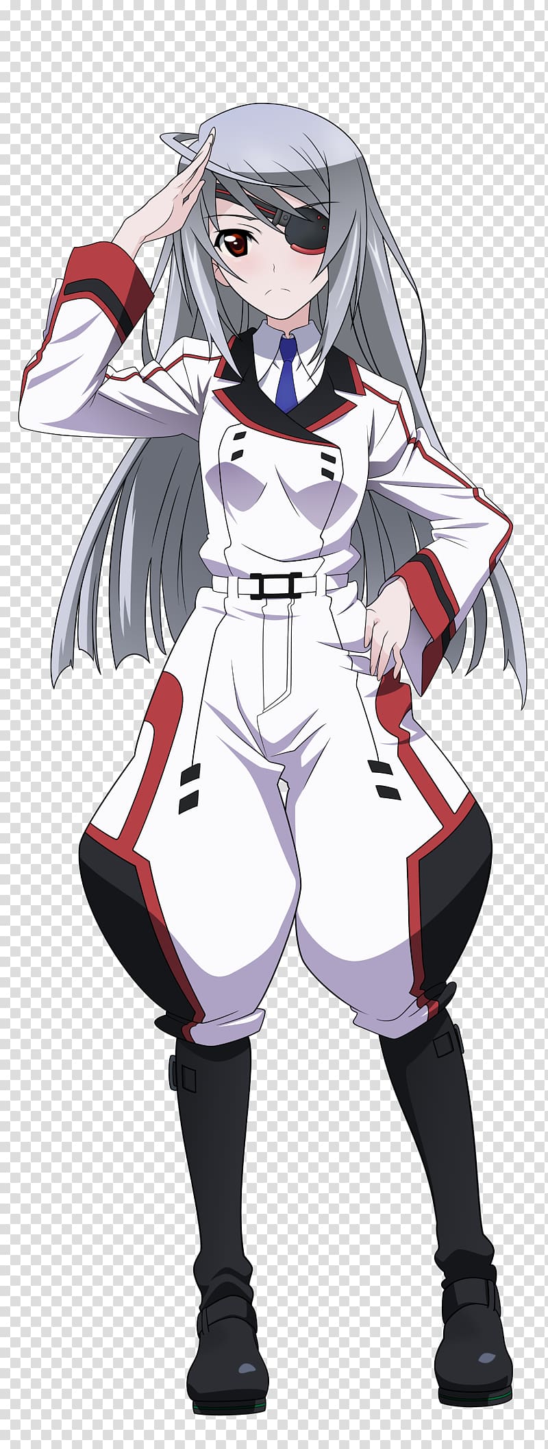 The cosplay of the uniform of Charlotte in Infinite Stratos