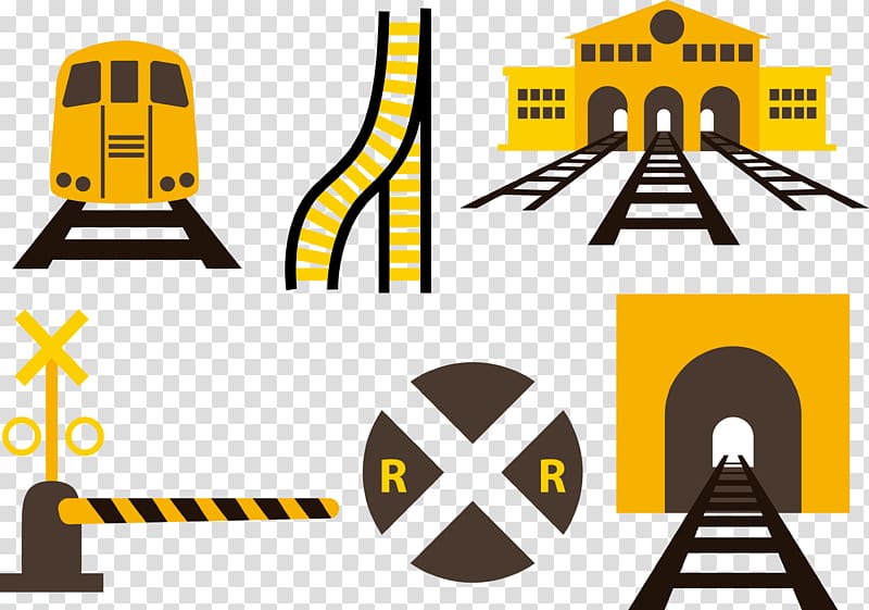 Rail transport Train station Track, Railway material transparent background PNG clipart