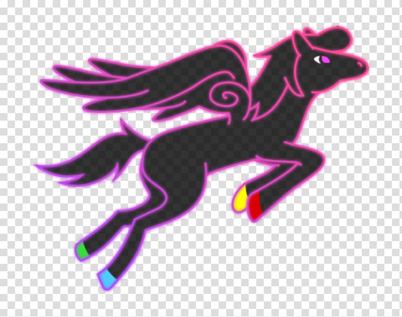 Neon Pegasus , pegasus transparent background PNG clipart