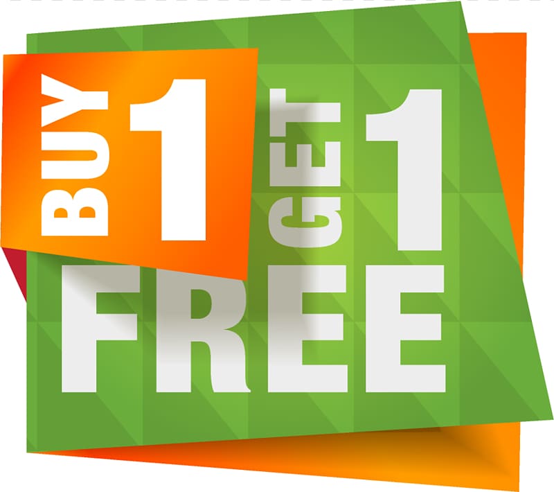 Buy one, get one free Discounts and allowances Coupon Online shopping Clothing, one transparent background PNG clipart