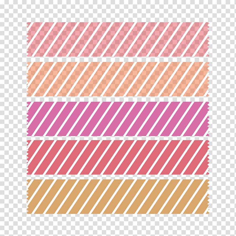 several assorted-color frame illustration, Paper Masking tape Adhesive tape, red-stripe transparent background PNG clipart