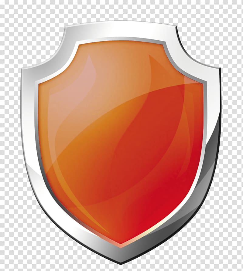 Shield , Orange Shield transparent background PNG clipart