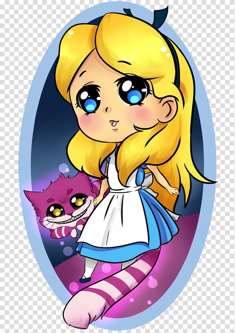 Cheshire Cat Belle White Rabbit Chibi Drawing, Chibi transparent background PNG clipart