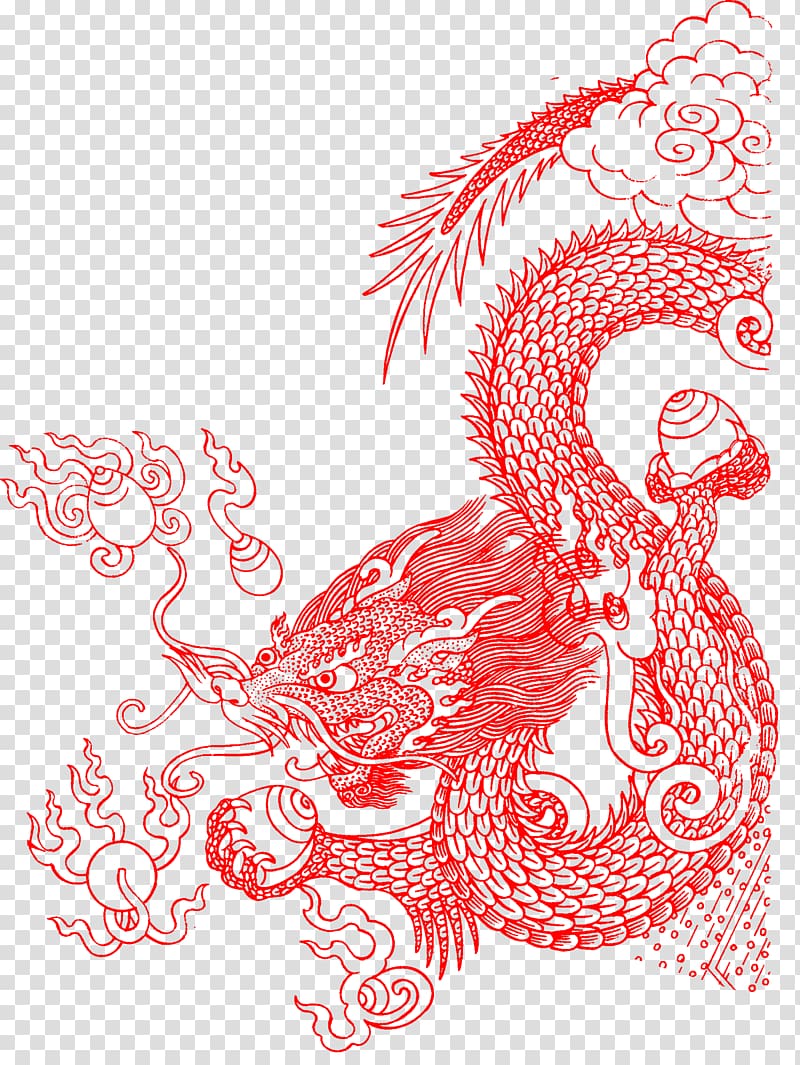 Paper Gratis Computer file, Red Dragon Shading transparent background PNG clipart