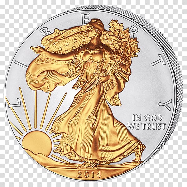 Coin Gold American Silver Eagle, Coin transparent background PNG clipart