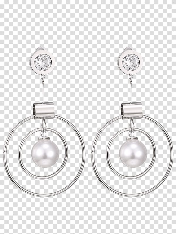 Pearl Earring Imitation Gemstones & Rhinestones Costume jewelry Northeastern Huskies women's basketball, pearl earring transparent background PNG clipart