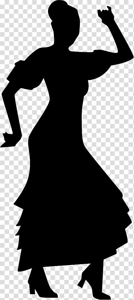 Flamenco Dance Silhouette Woman, siluet woman transparent background PNG clipart