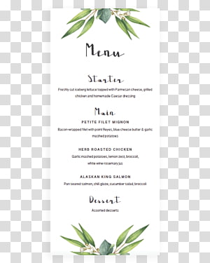 Free Bridal Shower Menu Template from p7.hiclipart.com