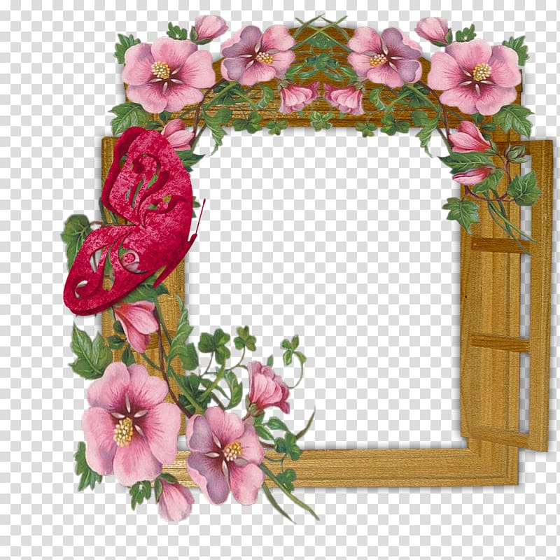 Window Frames Flower Desktop , happy frame transparent background PNG clipart