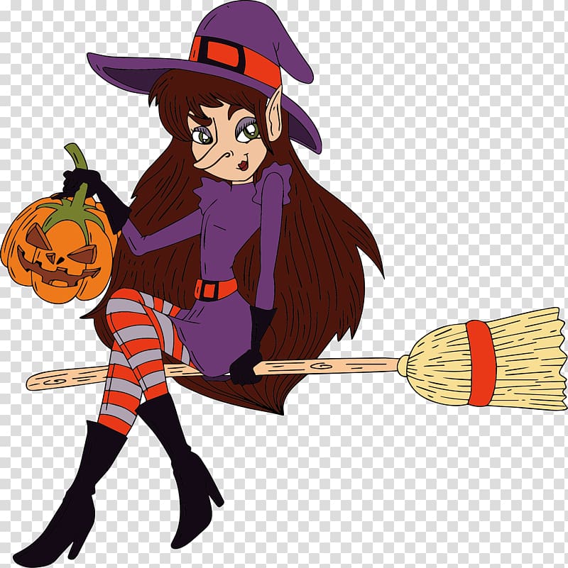 Boszorkxe1ny Halloween, Halloween Witch transparent background PNG clipart