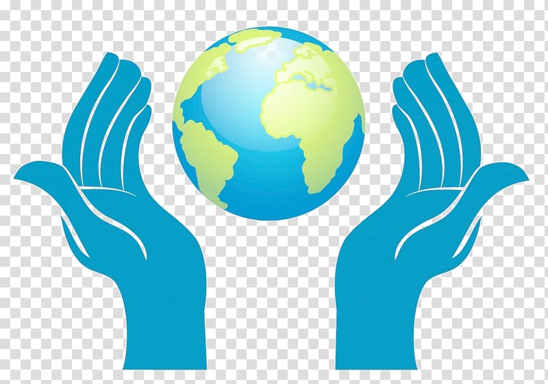 Earth Hand , Blue Earth holding element transparent background PNG clipart