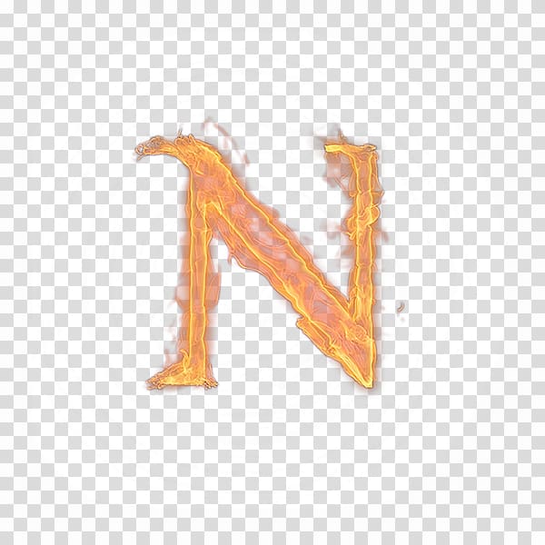 N , Flame letter material transparent background PNG clipart