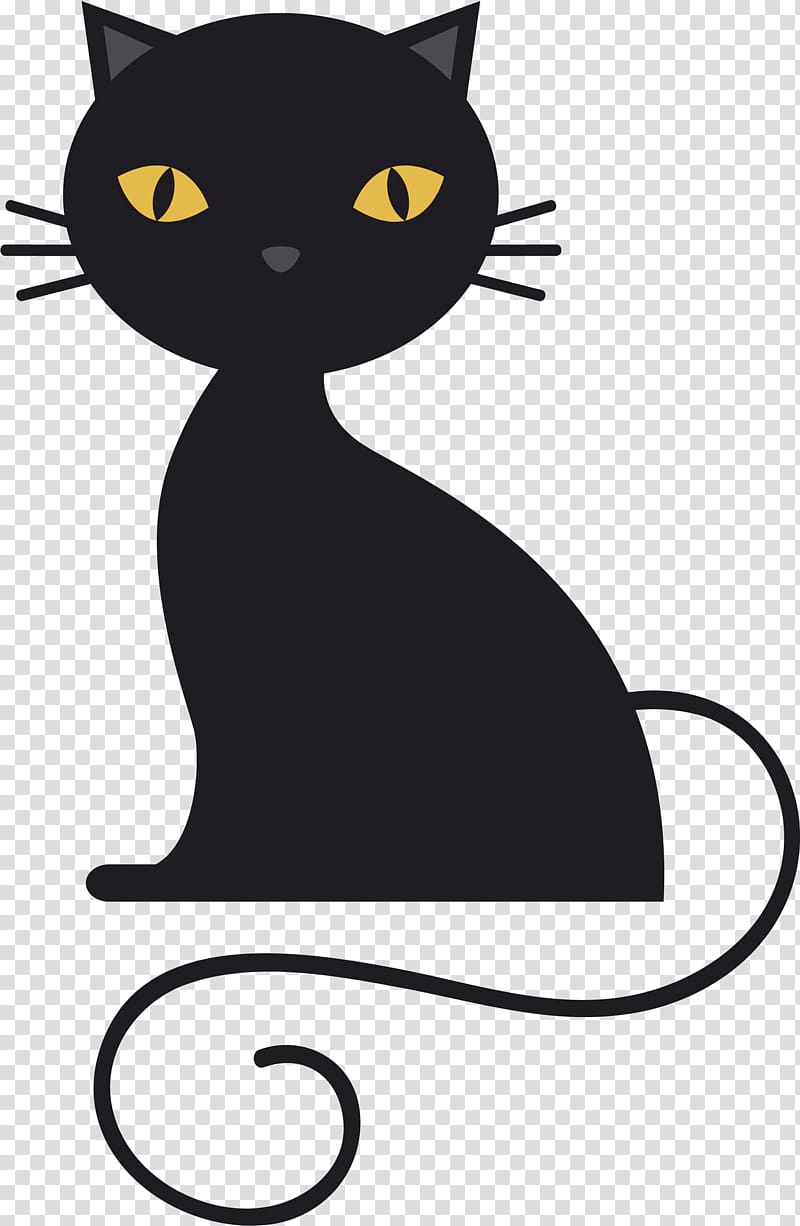 Bombay cat Black cat Kitten , Crouching black cat transparent background PNG clipart