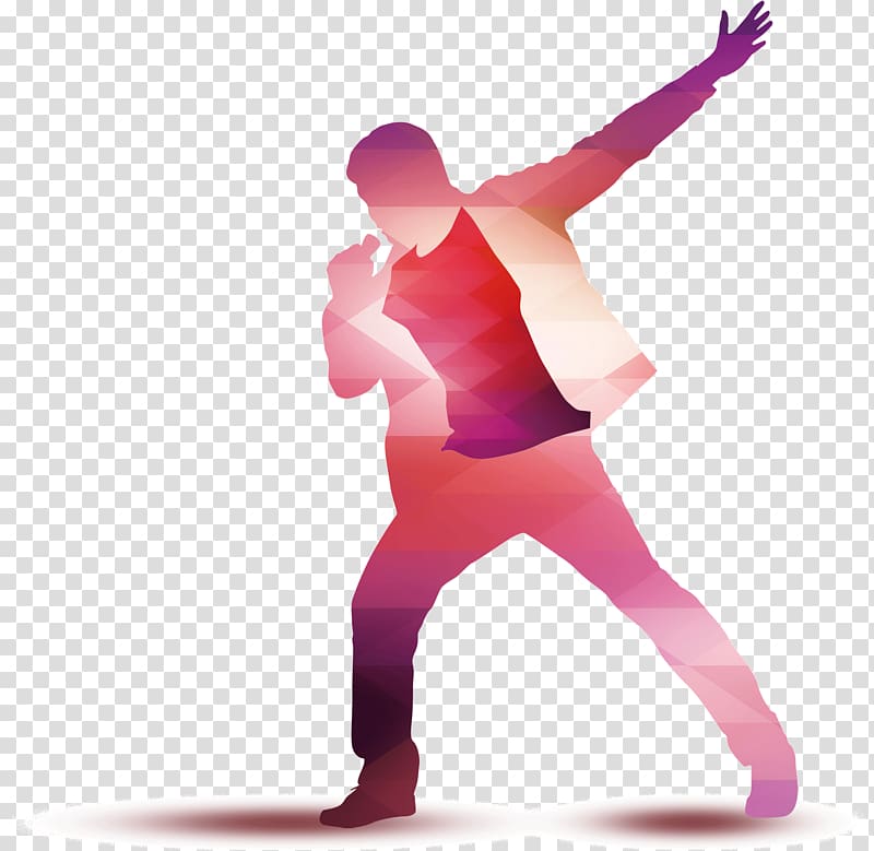 illustration of man, Singing, Cool silhouette singer singing transparent background PNG clipart