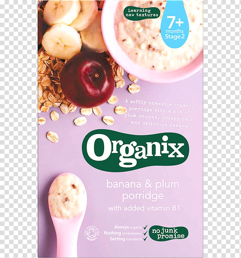 Porridge Baby Food Organic food Breakfast cereal Oatmeal, Dried plum transparent background PNG clipart