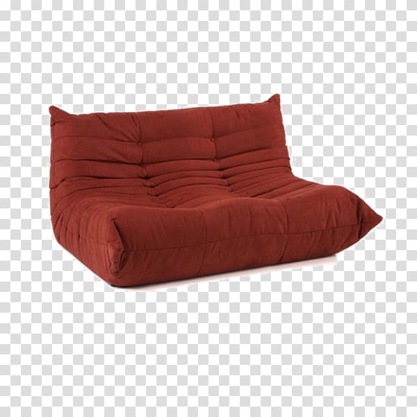 Sofa bed Couch Living room Furniture Red, Red Cloth leisure sofa transparent background PNG clipart