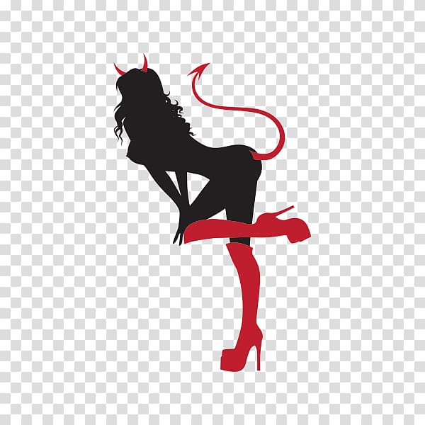 woman wearing devil costume , Decal Lucifer Sticker Devil Woman, devil transparent background PNG clipart