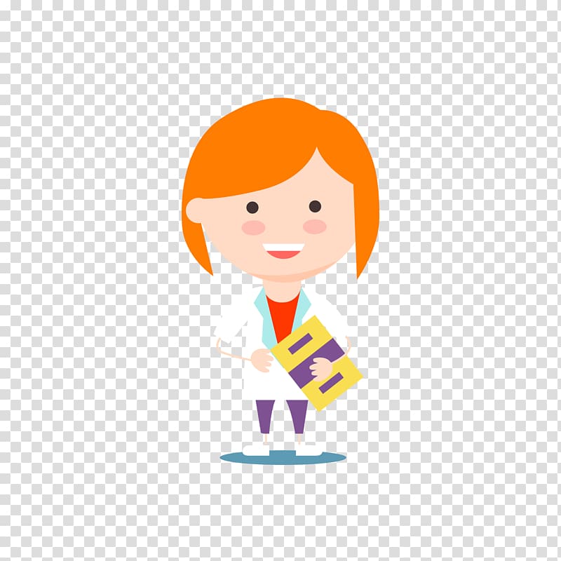 Scientist , Holding a book of female scientists transparent background PNG clipart