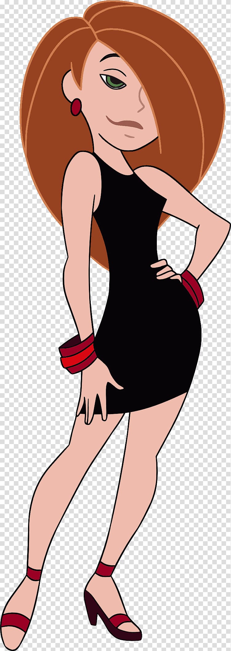Kim Possible Shego Little black dress Animation, dress transparent background PNG clipart