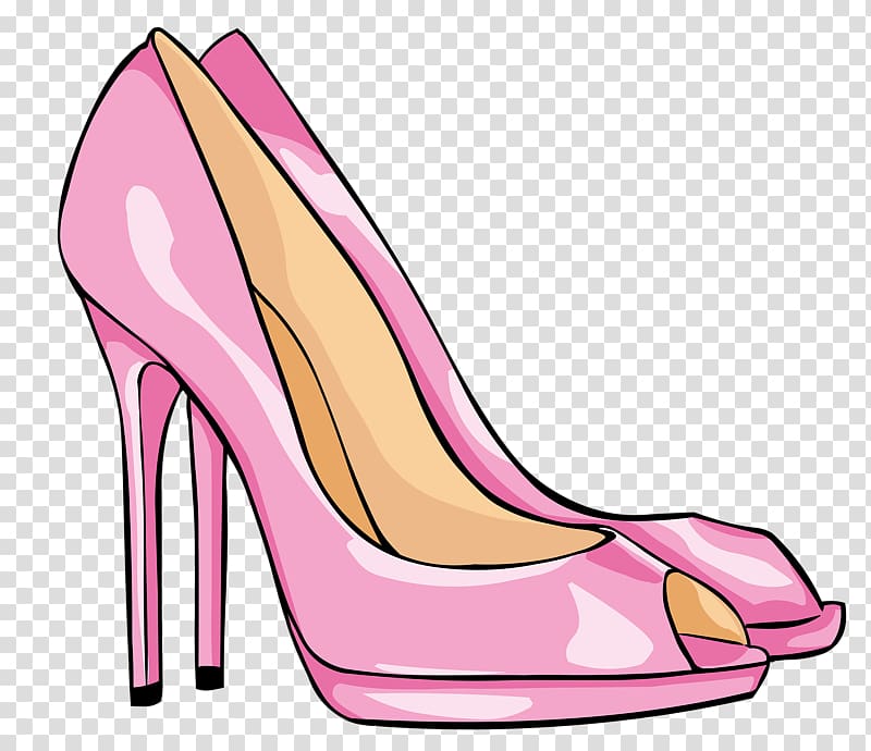High-heeled footwear Shoe Flip-flops Pink , Pink high heels transparent background PNG clipart