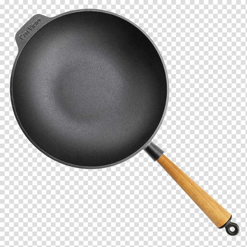Cast iron Frying pan Wok Polytetrafluoroethylene Induction cooking, frying pan transparent background PNG clipart