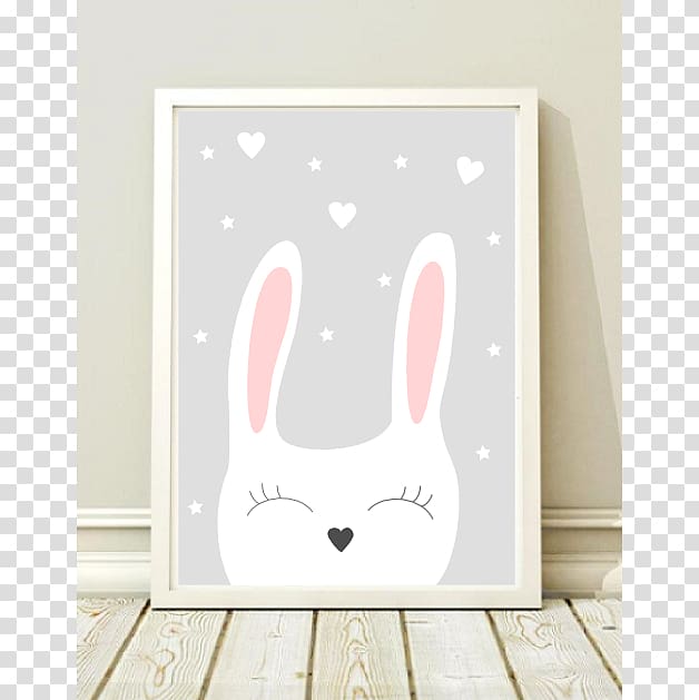 Rabbit Leporids Nursery Child Room, A3 Poster transparent background PNG clipart