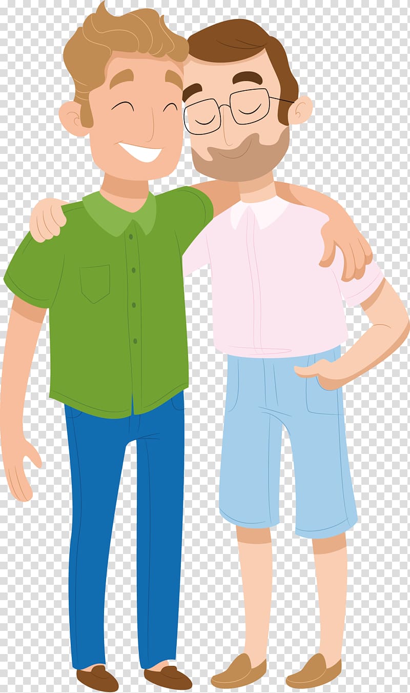 two man standing illustration, Friendship Intimate relationship u670bu53cb T-shirt, intimate friends transparent background PNG clipart