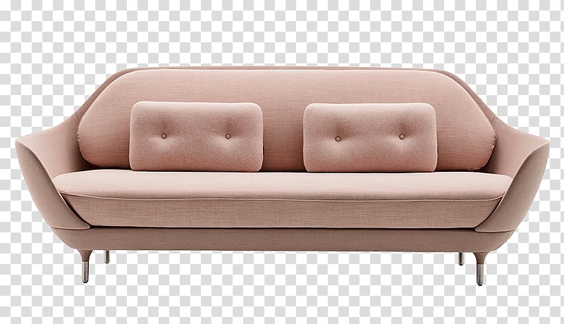 Couch Fritz Hansen Furniture Swan Chair, pink sofa transparent background PNG clipart
