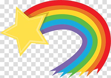star and rainbow illustration, Rainbow Shooting Star transparent background PNG clipart