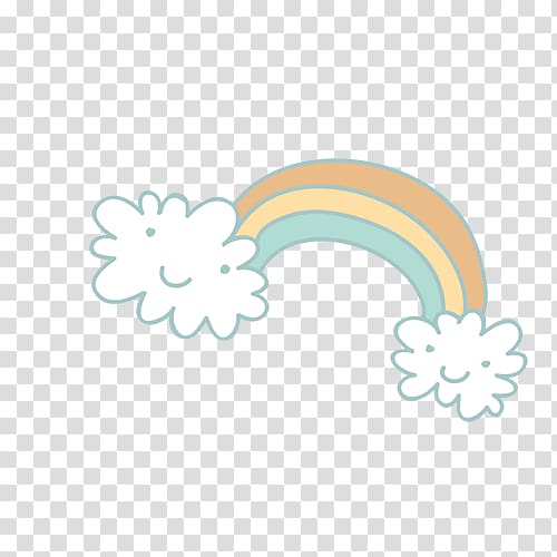 Rainbow Cartoon Cloud, rainbow transparent background PNG clipart