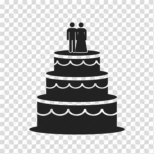 black 3-tier bridal cake illustration, Wedding cake Bakery Birthday cake Computer Icons, Bride Svg Icon transparent background PNG clipart
