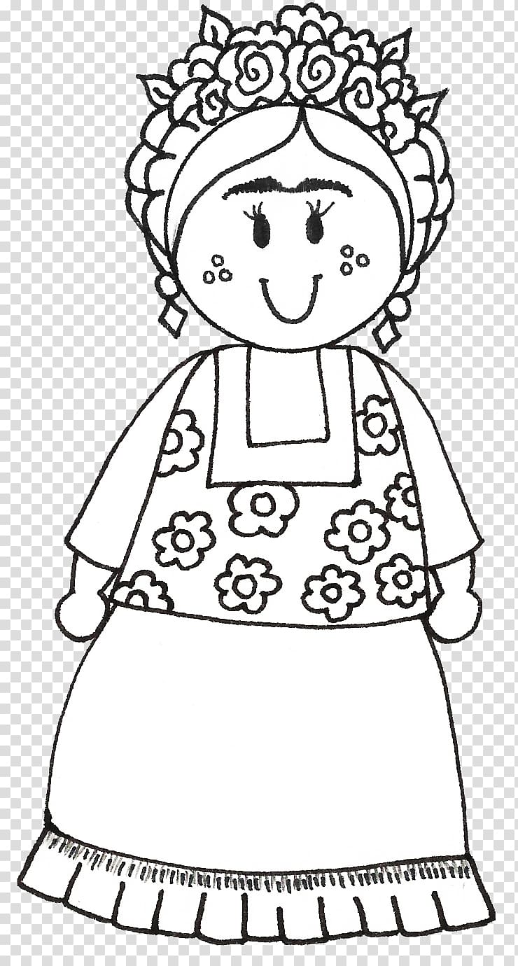 Drawing Line art Coloring book Clothing, FRIDA transparent background PNG clipart
