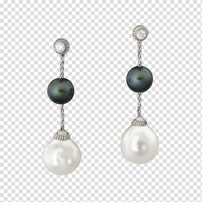 Earring Tahitian pearl Cultured freshwater pearls Cultured pearl, earrings transparent background PNG clipart