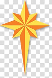 yellow star illustration, Christmas Star transparent background PNG clipart
