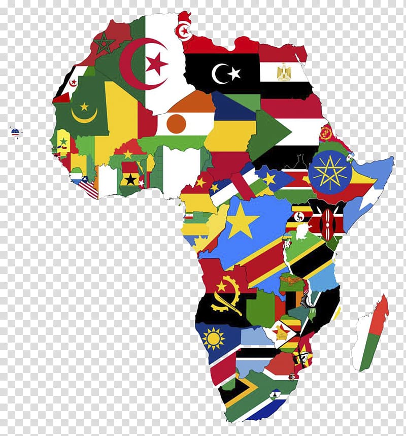 Africa Continent National flag Map, Africa transparent background PNG clipart