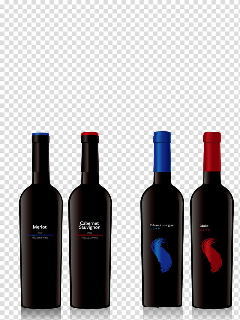 Red Wine Bottle Wine glass, Red and blue wine transparent background PNG clipart