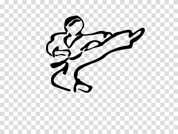 karate clip art black and white