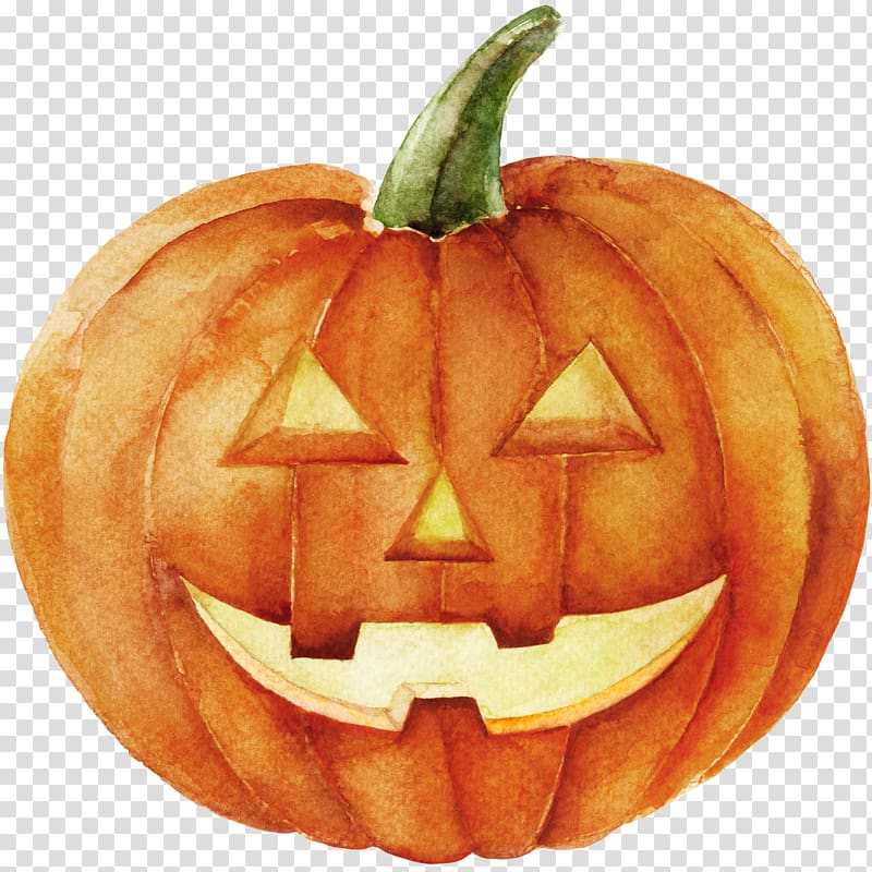 Jack-o'-lantern Jack Skellington Pumpkin Watercolor painting Halloween, pumpkin transparent background PNG clipart