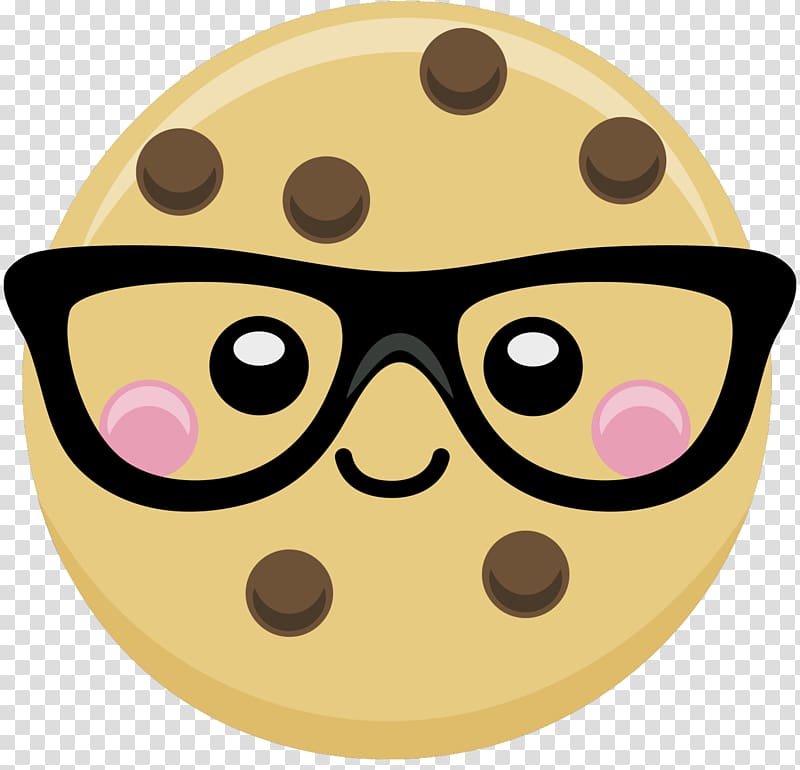 emoji wearing eyeglasses , The Nerdy Nummies Cookbook: Sweet Treats for the Geek in All of Us Chocolate chip cookie Macaron Cupcake Biscuits, cookie transparent background PNG clipart