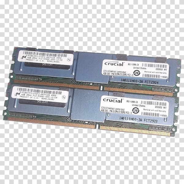 Flash memory DDR2 SDRAM ECC memory Memory module, Computer transparent background PNG clipart