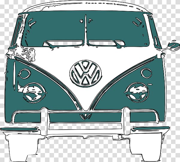 Volkswagen Type 2 Campervans, samba transparent background PNG clipart