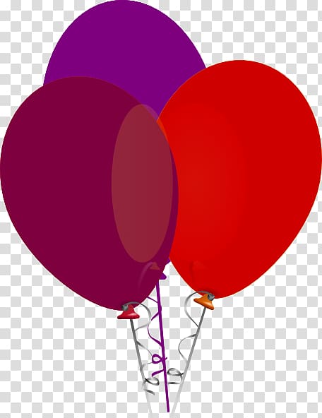 Toy balloon Red Violet, red brown transparent background PNG clipart