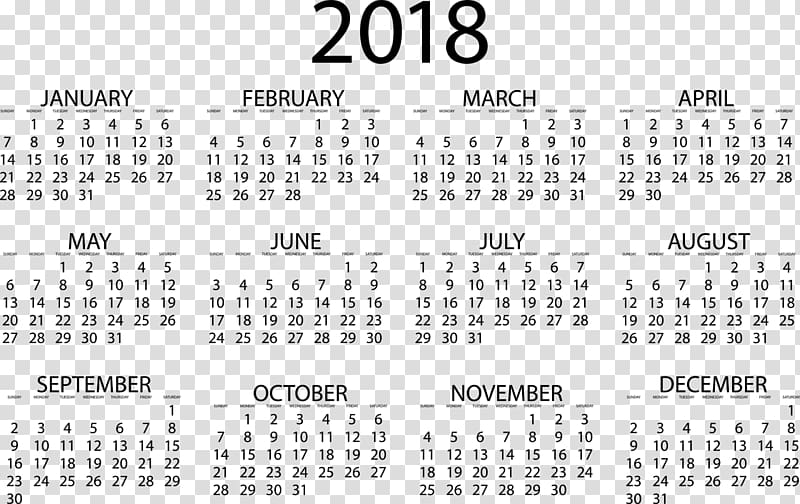 Online calendar 0 2018 MINI Cooper Diary, calendar 2018 transparent background PNG clipart