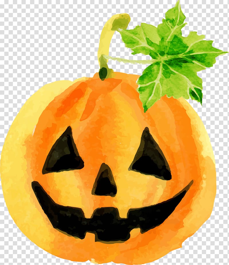 Halloween Pumpkin Jack-o\'-lantern Qin Taoyuan Super Group Corporation Calabaza, Halloween pumpkin watercolor transparent background PNG clipart