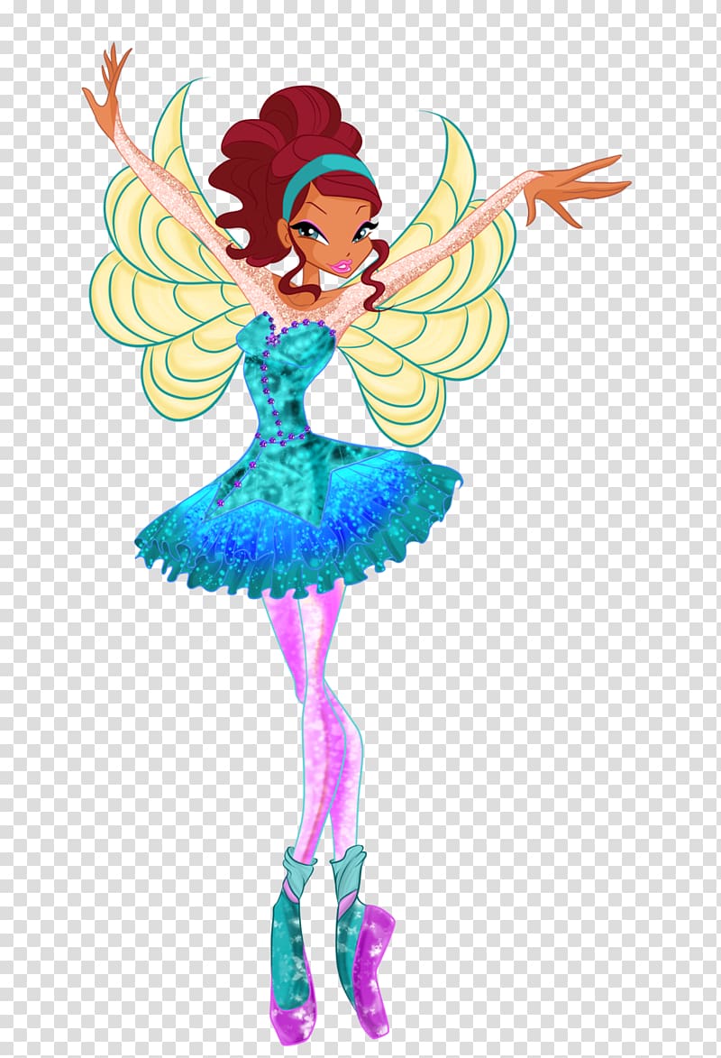 Aisha Bloom Musa Flora Stella, ballerina outfit transparent background PNG clipart