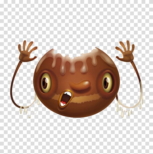 Donuts Fat Thursday Illustration, Simple chocolate beans transparent background PNG clipart