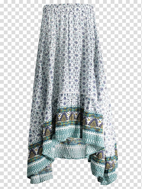 Denim skirt A-line Clothing Fashion, boho pattern transparent background PNG clipart