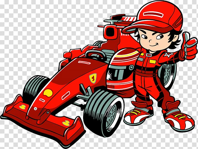 Formula One Cartoon , car transparent background PNG clipart
