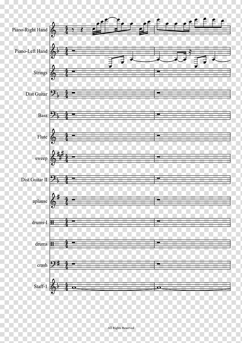 Sheet Music Concerto for Flute, Harp, and Orchestra Girls Dead Monster My Song, sheet music transparent background PNG clipart
