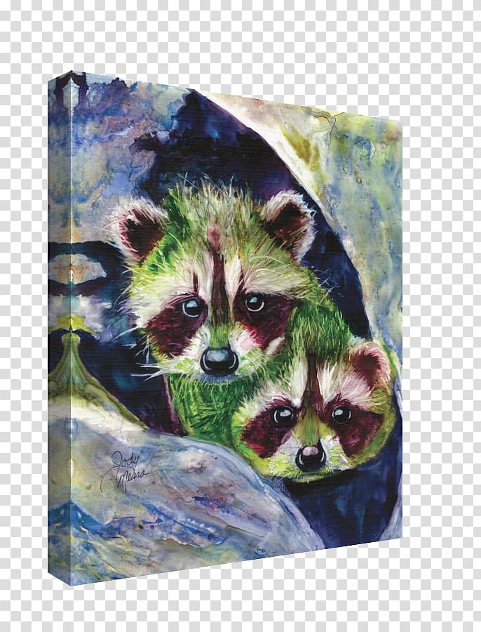 Raccoon Watercolor painting Whiskers Procyonidae, raccoon transparent background PNG clipart
